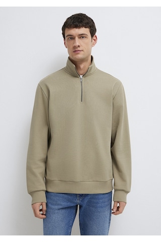 Mavi - Yarı Fermuarlı Basic Bej Sweatshirt 0s10419-70204 Bej