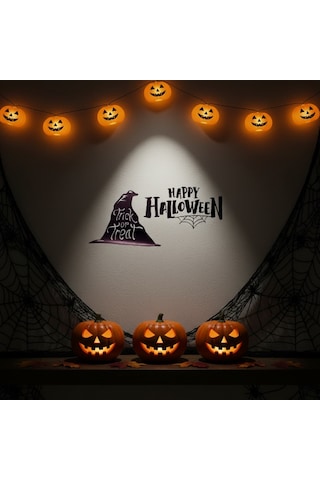 Konyax Happy Halloween Temalı Duvar Stickerı