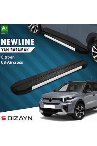 S-dizayn Citroen C3 Aircross 2 Newline Aluminyum Yan Basamak 183 Cm 2024 Üzeri A+ Kalite