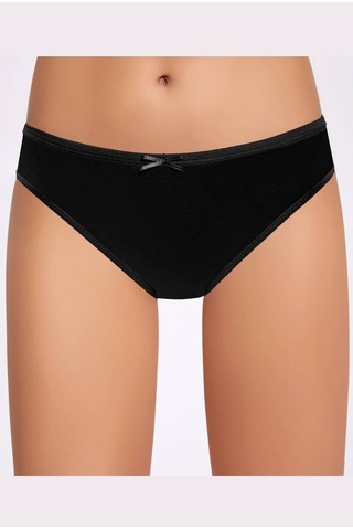 Fiyonklu Siyah Kadın Bikini Külot 3 Adet 001