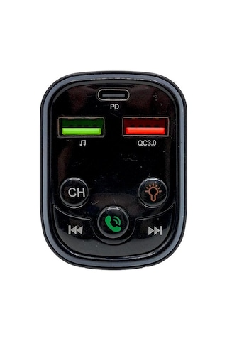 Hızlı Şarj Ve Bluetooth Destekli Çok Fonksiyonlu Araç Şarj Ve Fm Verici