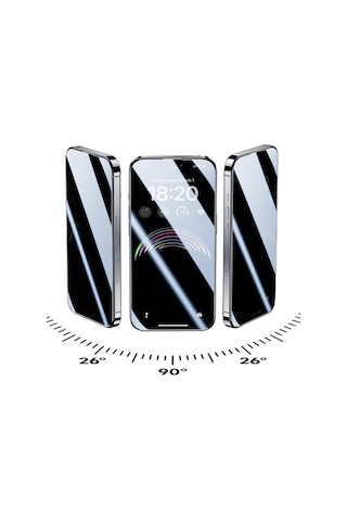 Vendas Apple Uyumlu iPhone 15 Pro Max Anti-dust Warrior 9d Full Cover Privacy Gizleyen Temperli Cam Ekran Koruyucu