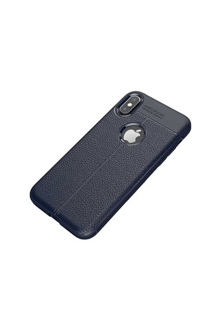 Apple Uyumlu iPhone Xs Max 6.5 Kılıf Zore Niss Silikon Kapak Lacivert