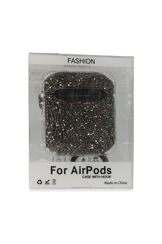 Newface - 263 - Apple AirPods Uyumlu 2 2.nesil Mira Taşlı Kılıf - Kmrsfres - - Siyah