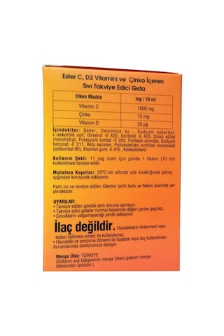 Matriks Ester C D3 Zinco 10 Ml X 20 Flakon