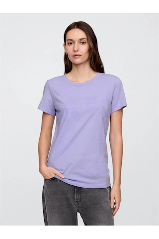 Kadın Gap Logo T-shirt Lila-6602 Lila