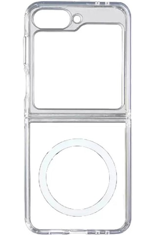 Teknomoda Samsung Galaxy Z Flip 7 Kılıf Magsafe Wireless Kablosuz Şarj Uyumlu Manyetik Şeffaf Kapak Şeffaf