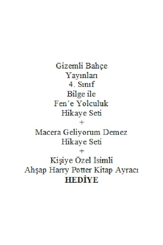 3. 4. Sınıf Hikaye Kitabı Seti Gizemli Bahçe Yayınları Bilge ile Fen'e Yolculuk + Macera Kişiye Özel Okul Çocuk Kitapları 41886827
