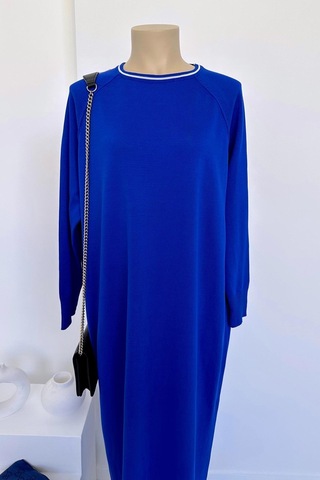 Reglan Merserize Elbise - Saks Mavi Saks