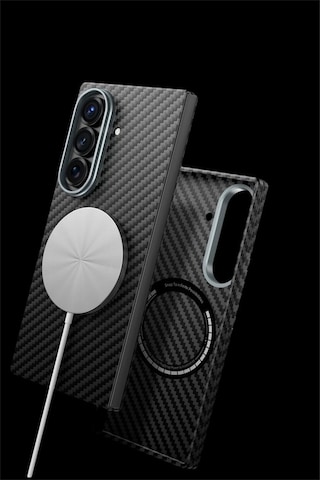 Samsung Galaxy Z Fold 7 Uyumlu Kevlar Magclick Manyetik Kılıf İnce Ve Dayanıklı