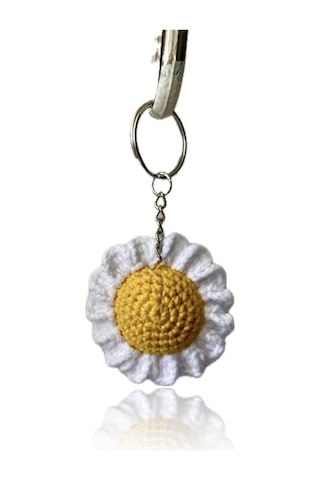 Neslihan Hobi Dünyası Amigurumi Papatya Anahtarlık 25 Adet