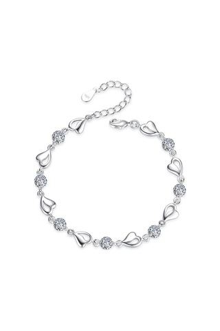 Beyaz Mavi Kalp Bileklik İçi Boş Aşk Bilekliği