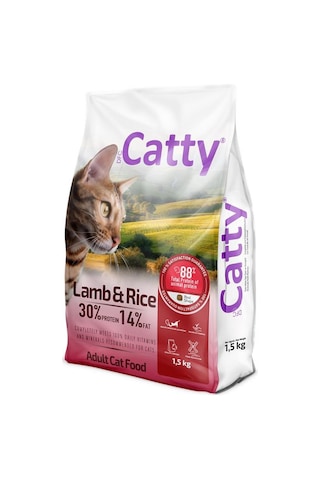 Catty Kuzu Etli ve Pirinçli Yetişkin Kedi Maması 1500 G