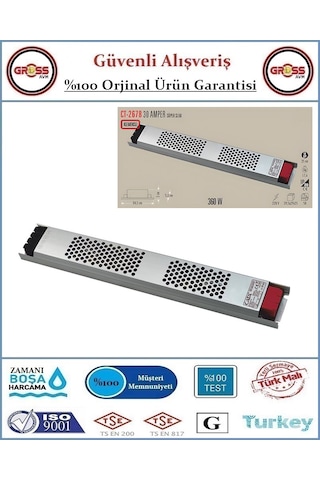 Cata 2678 Led Trafo Süper Slim Fansız - 30 Amper Cata 2678 Led Trafo Süper Slim Fansız - 30 Amper