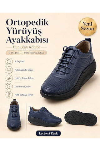 Capella Cpl Deri Ve Confort Yürüyüş Ayakkabısı Lacivert