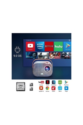 Vega Iı Android Projeksiyon Cihazı Full Hd 1920 1080 4k Desteği 200 Ansı Lümen Wifi Bluetooth Uyumlu