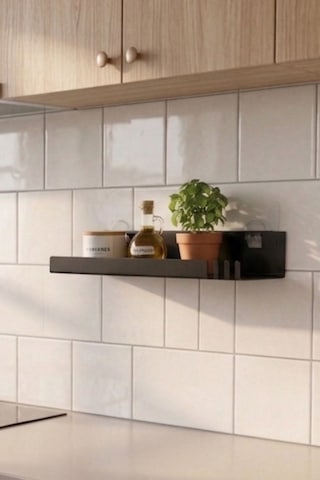 Buççin Online Mağaza Yapışkanlı Organizer Raf, Banyo Askısı Banyo Rafı Şampuanlık Sabunluk, Banyo Düzenleyici Siyah Metal Çok Renkli