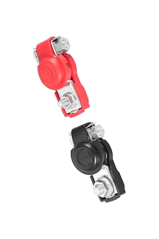 Yaozixa Araç Akü Bağlantı Klembi Galvaniz Çelik 6v/12v - İyi İletkenlikli, Korozyona Dayanıklı Kırmızı-siyah 2 Adet