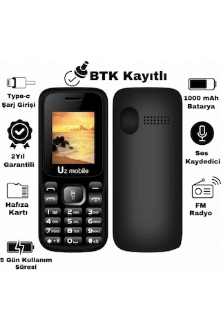 Uz Mobile - Tuşlu Telefon - Asker Telefonu - Yerli Üretim UZ Türkiye Garantili
