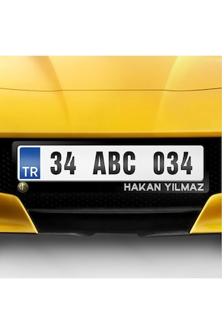 Kişiye Özel Isimli Alfa Romeo Logolu Plakalık 264845202