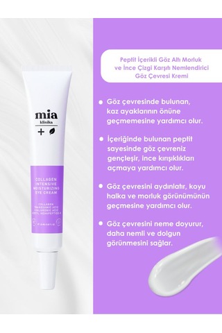 Mia Klinika Leke Ve Çizgi Onarıcı Peptit İçeren Göz Çevresi Bakım Kremi 20 ML