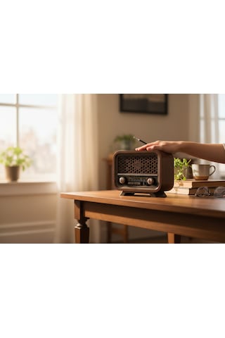Rt-736a Nostaljik Ahşap Görünüm Radyo,eskitme Trend Nostalji Radyo