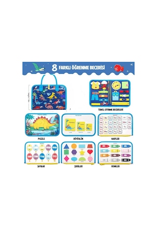 Montessori Aktiviteli Keçe Eğitim Kitabı 8 Sayfa Rbkds03