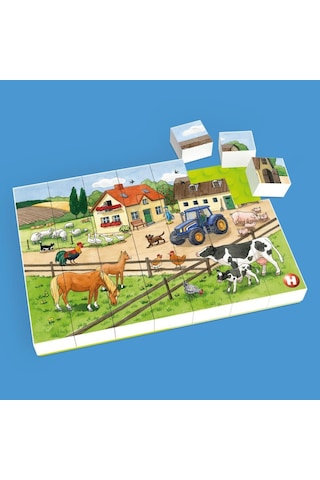 Hubelino 35 Parça Puzzle Çiftlik Hayatı 410184