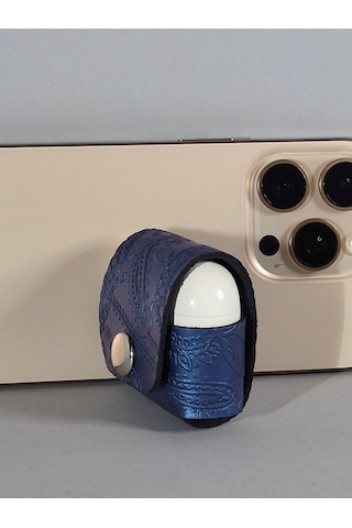 Gogo Hakiki Deri Apple Uyumlu Airpods 4.nesil Kılıf Lacivert