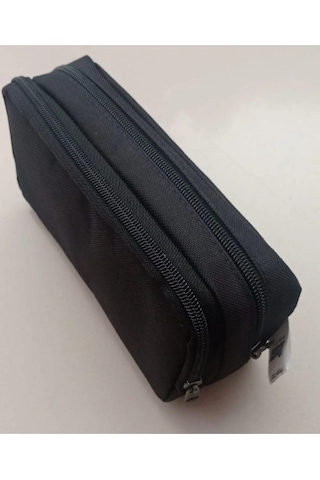 Brons Br-3101 Kalem Kutusu Kalem Çantası Çift Gözlü Siyah