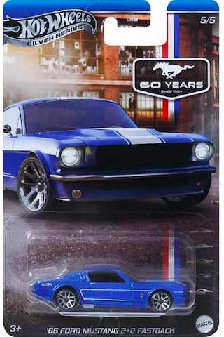 Hot Wheels Silver Serisi 65 Ford Mustang 2+2 Fastback Jby49 Mavi