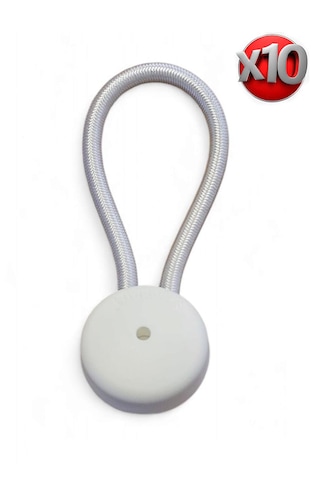 Sealux Marine Tekne Tente Branda Lastikli Klips Beyaz 9cm 10 Adet