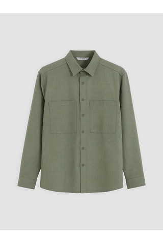 Lcw Eco Haki Regular Fit Erkek Gömlek Ceket