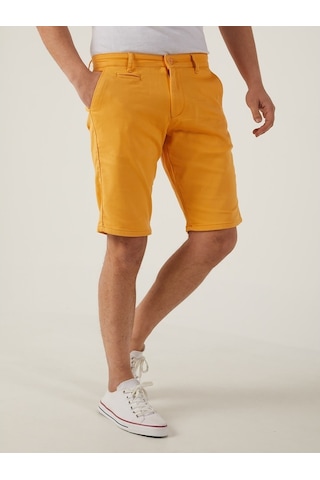 Hardal Renk Chino Erkek Şort Hardal