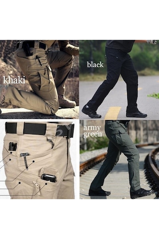 Erkek Savaş Açık Spor Trekking Pantolon Taktik Askeri Eşofman Altı Mücadele Çok Cepli Pantolon Ix9 Şehir Taktik Kargo Pantolon Asker Yeşili