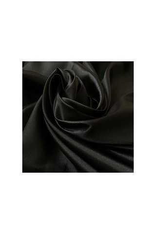 Siyah Saten Kumaş 150 Cm En Ithal Saten