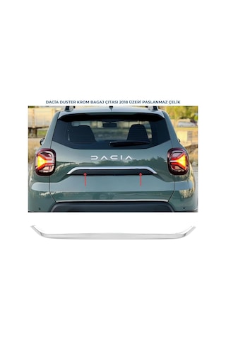 Ebal Otomotiv Dacia Duster Krom Bagaj Çıtası P.Çelik 2018 ve Üzeri