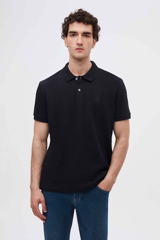 D's Damat Ds Damat Regular Fit Lacivert Pike Dokulu %100 Pamuk Kıvrılmaz Polo Yaka Nakışlı T-shirt 4HC14ORT51000 Lacivert