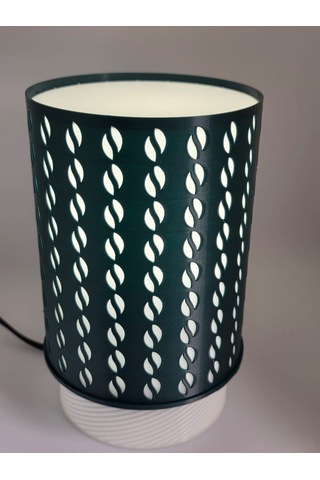 Abajur Kahve Aşkı Kahve Temalı Masa Lambası Gece Lambası Yeşil