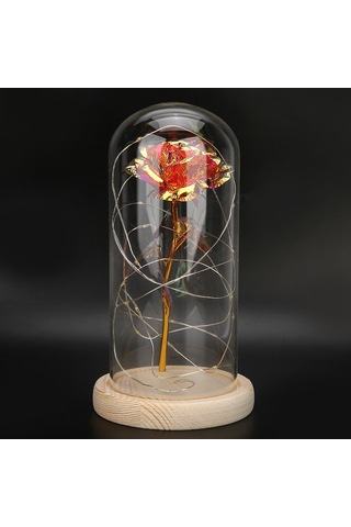 Youmex Ahşap Tabanlı Led Gece Lambası, Pembe Gül Desenli, Islak Isı Işığı, Romantik Dekorasyon, Hediye Seçeneği Diğer