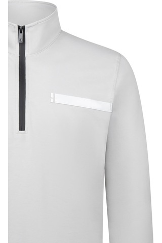 Hatemoğlu Gri Regular Fit Fermuarlı Yarım Balıkçı Yaka Pamuklu Sweatshirt 30245 Gri