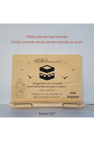 Münzevi Masaüstü Ahşap Rahle/tablet/kitap Tutucu-model027