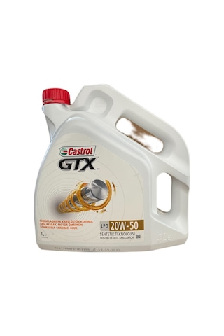 Castrol GTX 20W-50 LPG Sentetik Motor Yağı 4 L