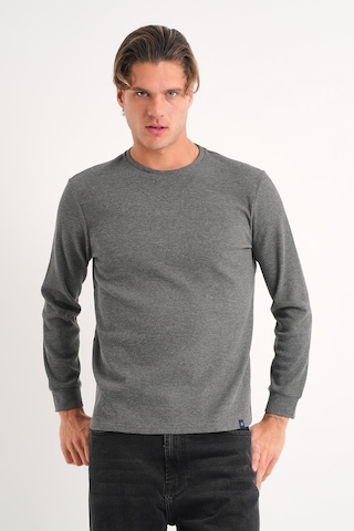 Alexander Gardi Alexandergardı Uzun Kollu Bisiklet Yaka Basic Sweatshirt Antrasit