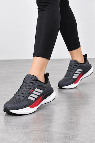 Ht Hotin Void Kadın Bağcıklı Günlük Sneaker Spor Ayakkabı - Füme
