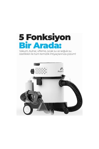 Pirantech RLZ-208 4'ü 1 Arada 2400 W Buharlı Temizlik Robotu