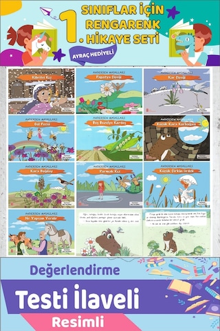 1.sınıf Birbirinden Güzel 10 Lu Masal Seti 16 Sayfa