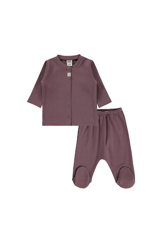 Civil Baby Düz 1-6 Ay Pijama Takımı - Kahve
