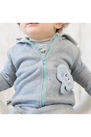 Organicera Organik Kapşonlu Mont, Gri Melanj (435388568) Gri