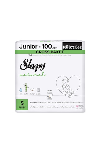 Sleepy Natural Gross Paket Külot Bez 5 Numara Junior 100 Adet